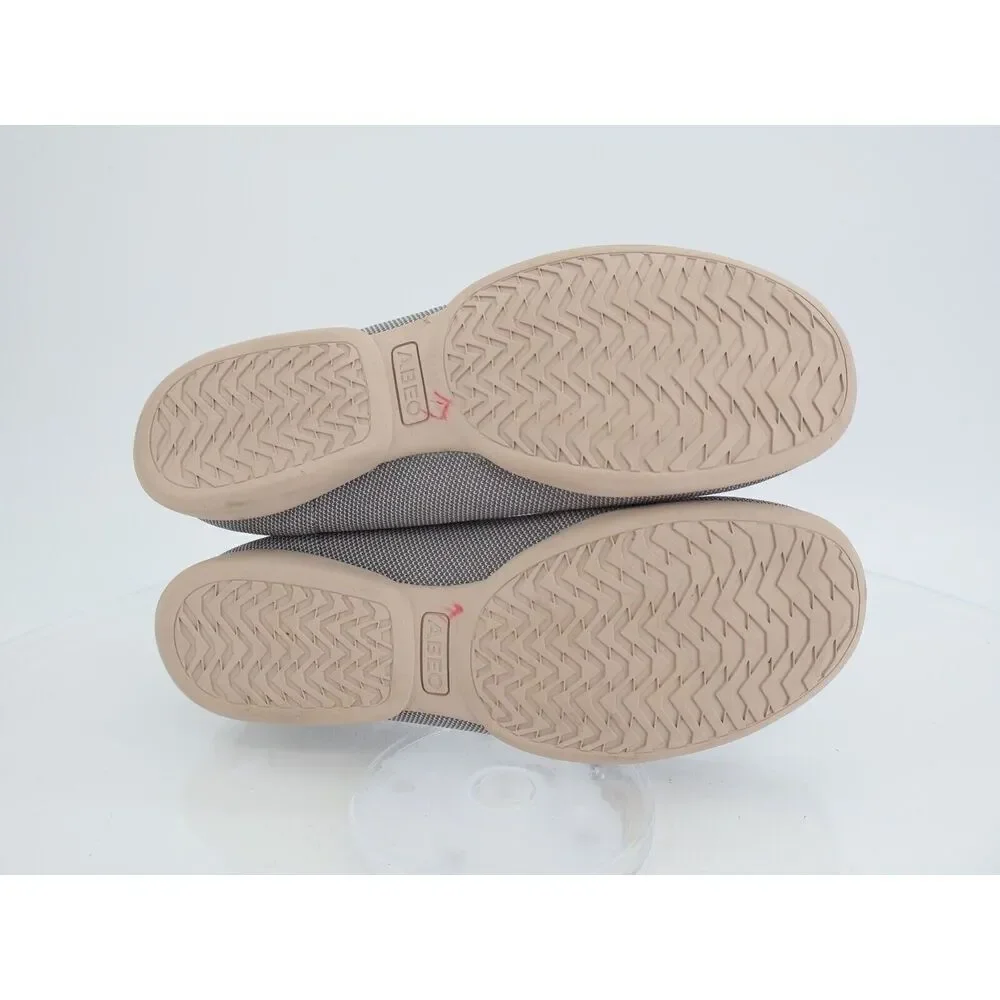 Abeo Tilly Women's Flats Loafers Size 7.5 Neutral Knit Blue White Slip On Comfy